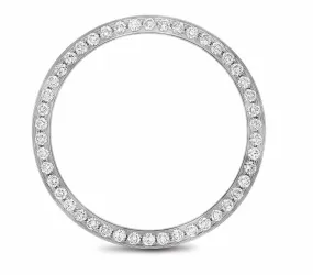 1.50CT PAVE BEAD SET DIAMOND BEZEL 18KW FOR ROLEX FULL SIZE DATEJUST & PRESIDENT