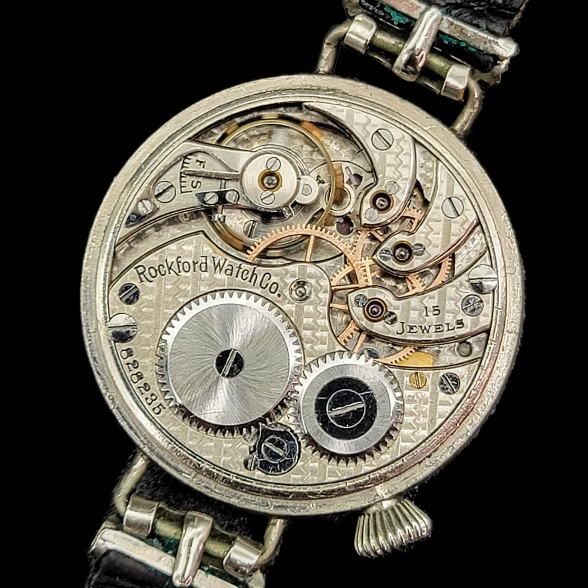 1910 ROCKFORD Trench Watch 15 Jewels Grade 164