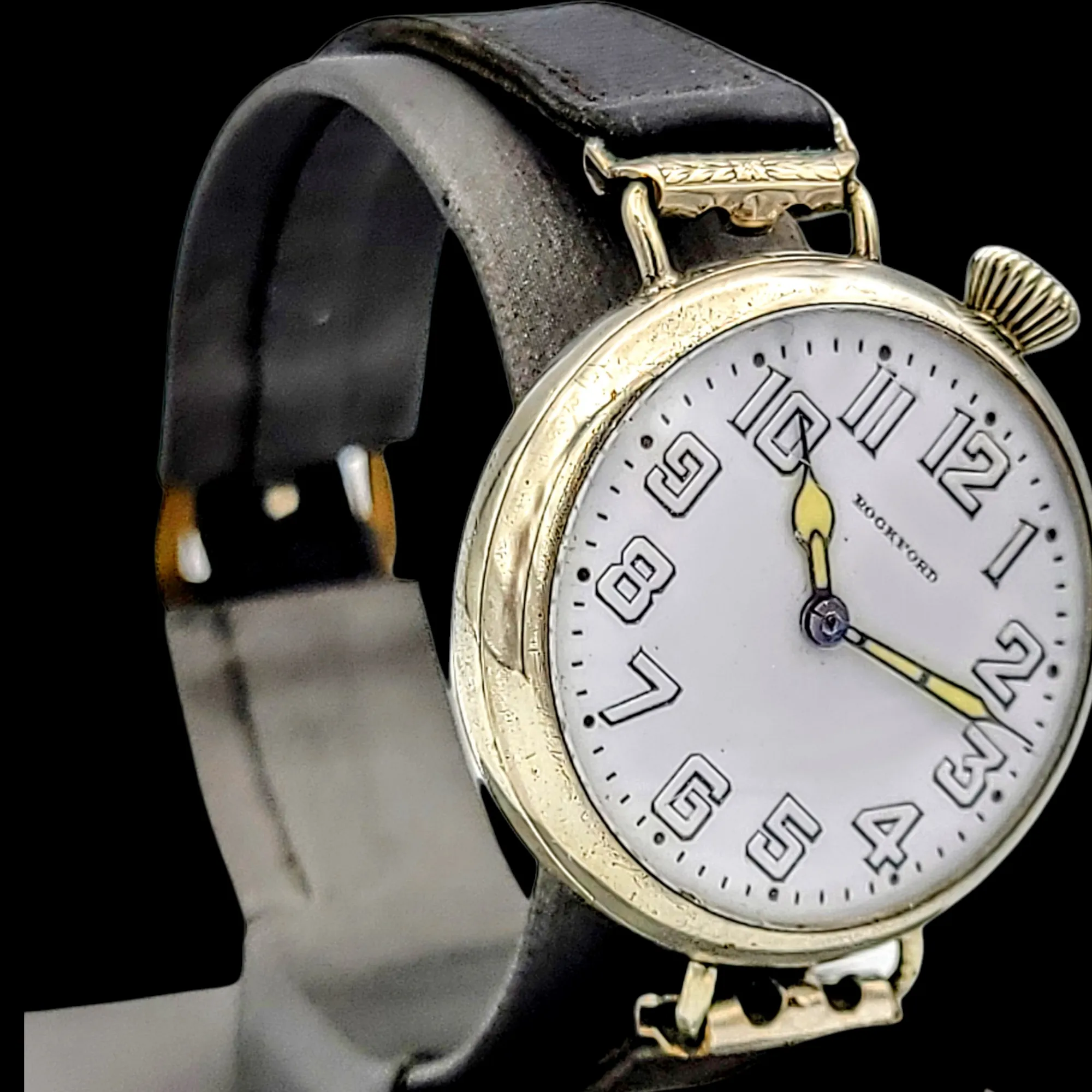 1910 ROCKFORD Trench Watch 15 Jewels Grade 164