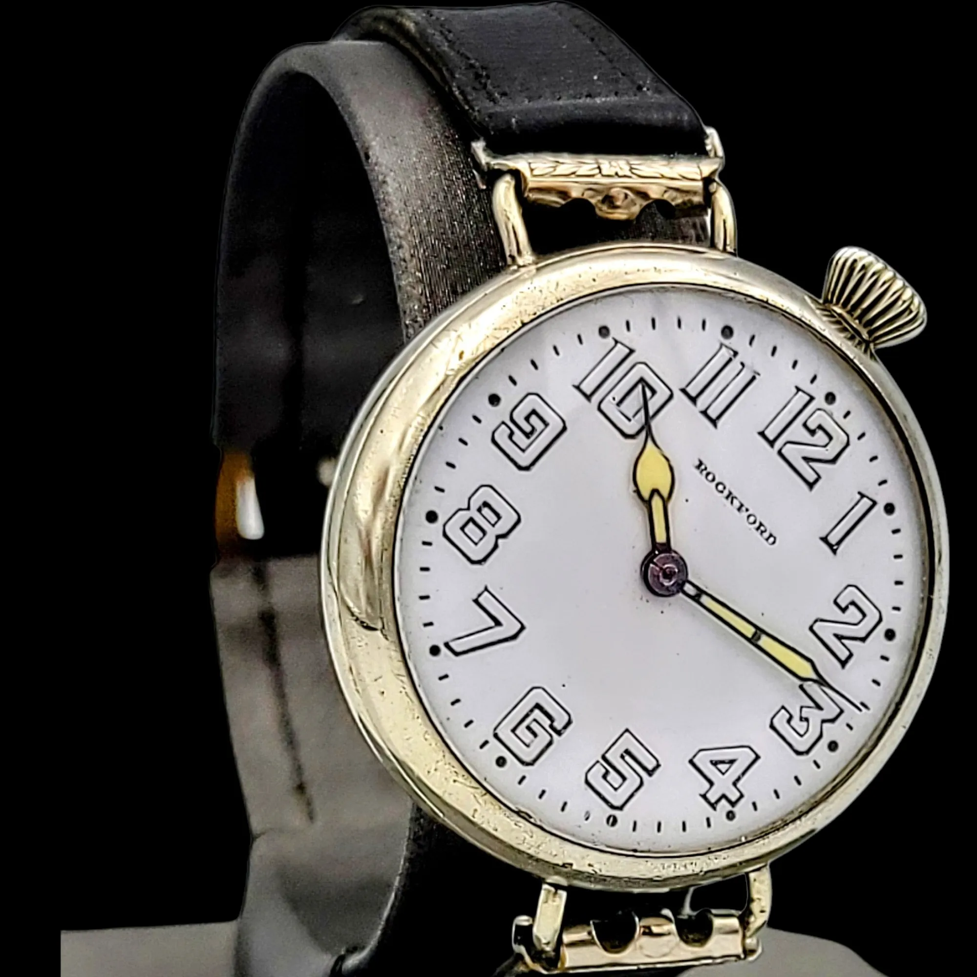1910 ROCKFORD Trench Watch 15 Jewels Grade 164