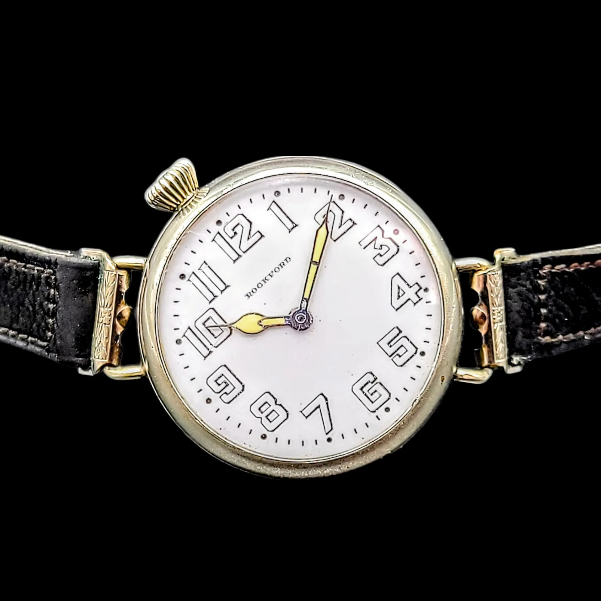 1910 ROCKFORD Trench Watch 15 Jewels Grade 164