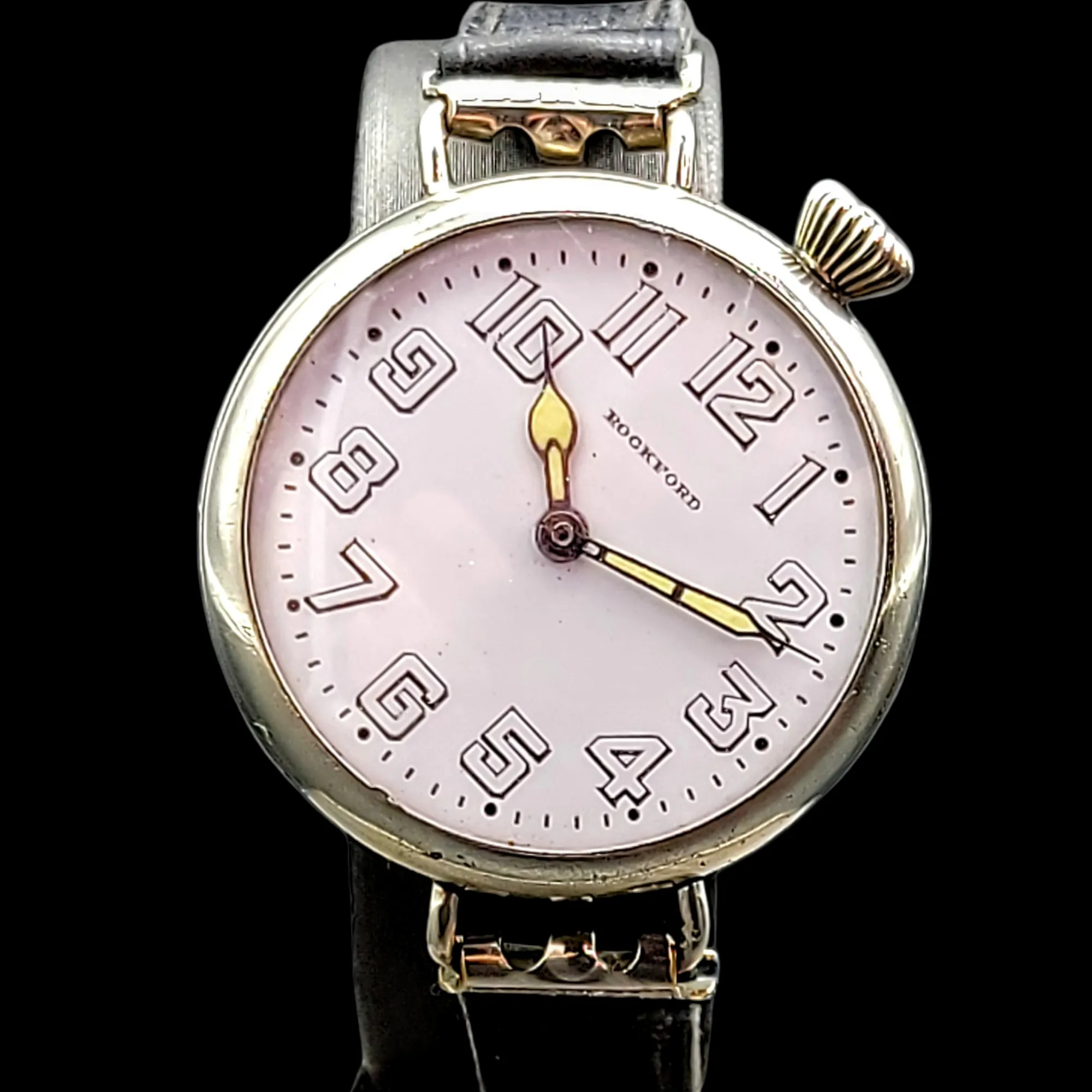 1910 ROCKFORD Trench Watch 15 Jewels Grade 164