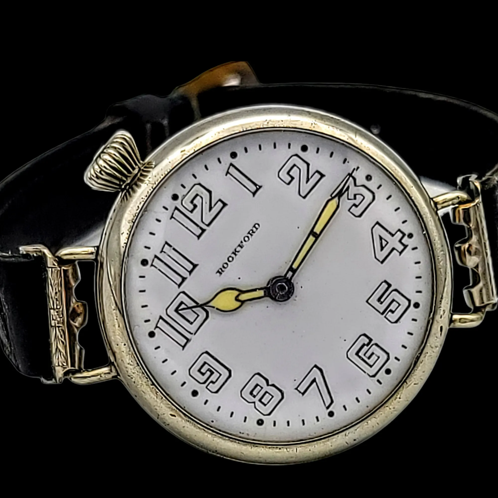1910 ROCKFORD Trench Watch 15 Jewels Grade 164