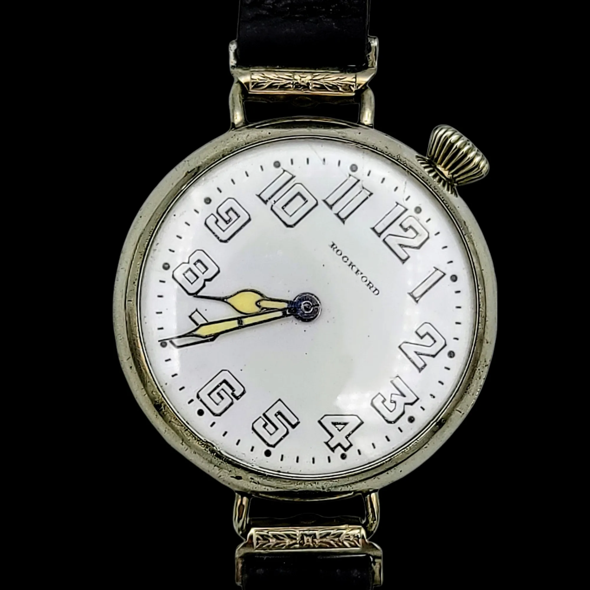 1910 ROCKFORD Trench Watch 15 Jewels Grade 164