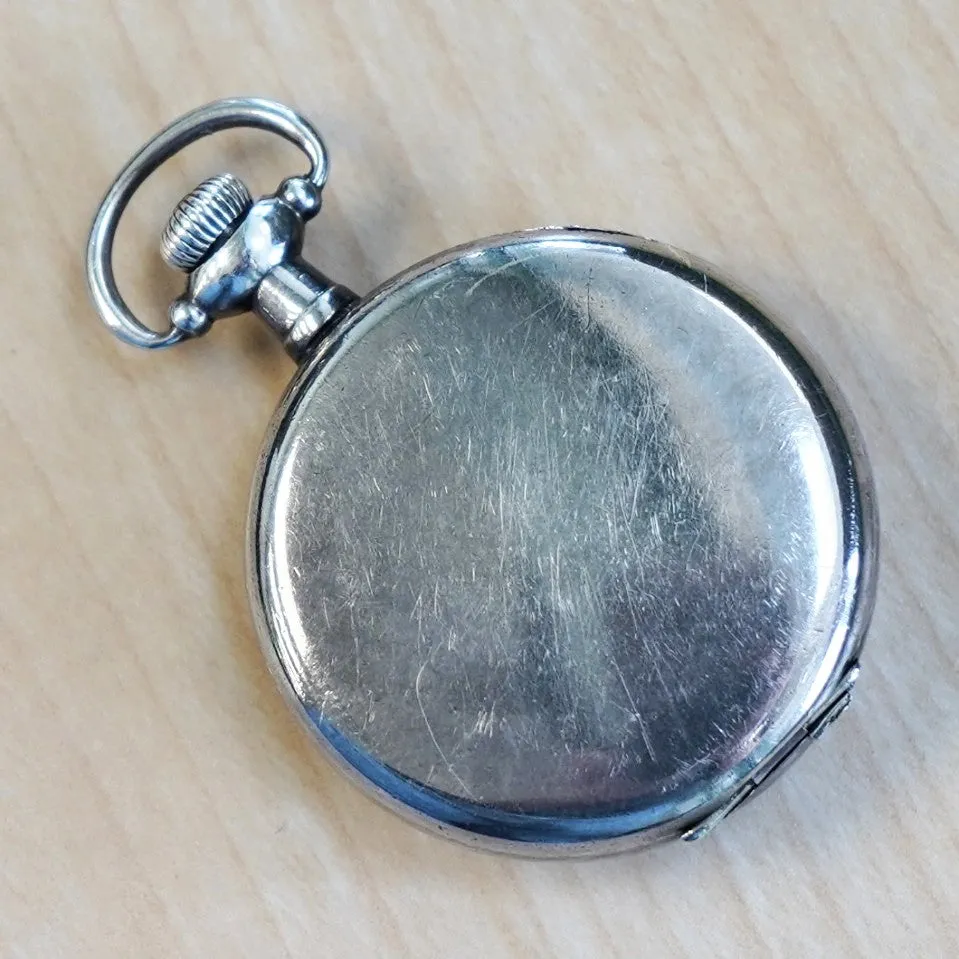 1926 ELGIN Ladies Pocket Watch 3/0s Grade 465 15 Jewels 925 Sterling Silver Case