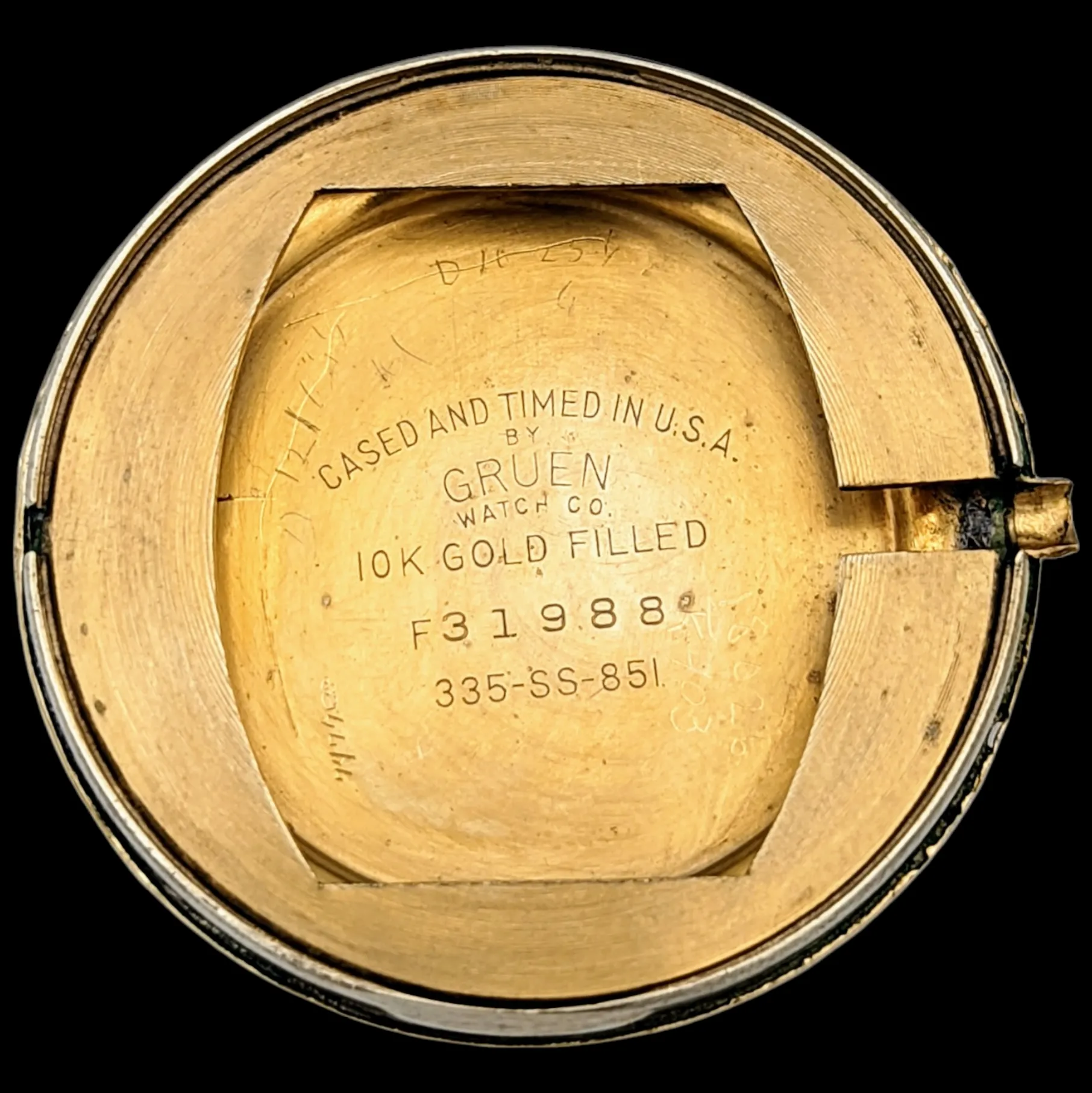 1953 GRUEN 21 Jewels Precision Watch Cal. 335 SS