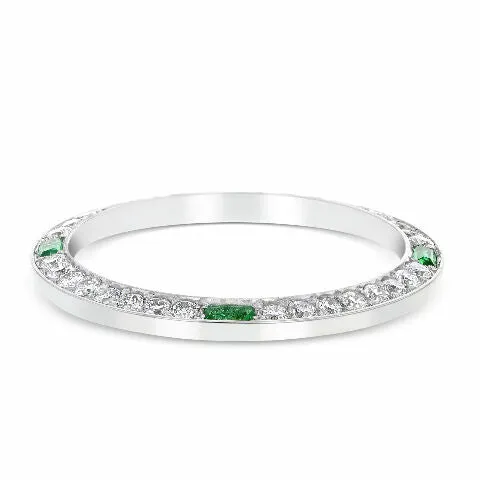 1CT BEAD SET DIAMOND BEZEL 18KW FITS ROLEX DATE, DATEJUST, PRES WITH EMERALDS