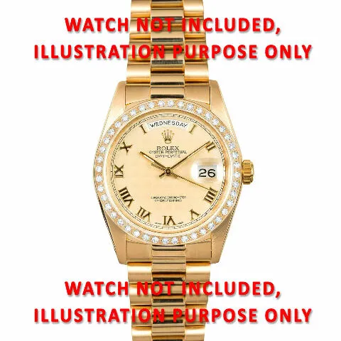 1CT BEAD SET DIAMOND BEZEL 18KY FOR ROLEX DATEJUST, DAY DATE PRES 36MM SUPERIOR