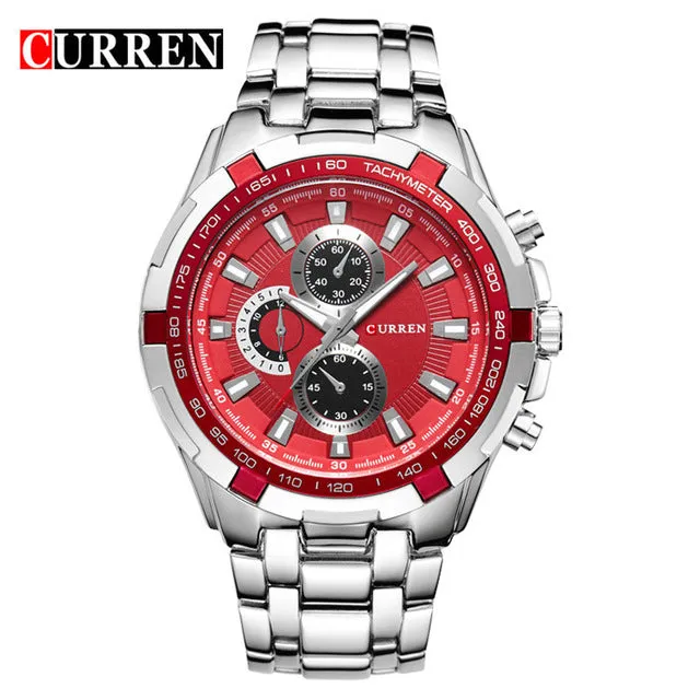 2017 Curren Brand fashion Quartz Watch men full steel Clock Male Wrist watch waterproof Relogio Masculino Casual wristwatch