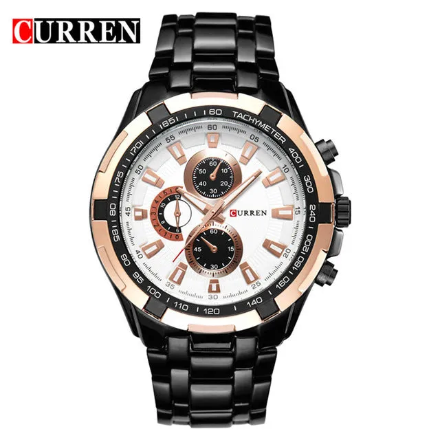 2017 Curren Brand fashion Quartz Watch men full steel Clock Male Wrist watch waterproof Relogio Masculino Casual wristwatch
