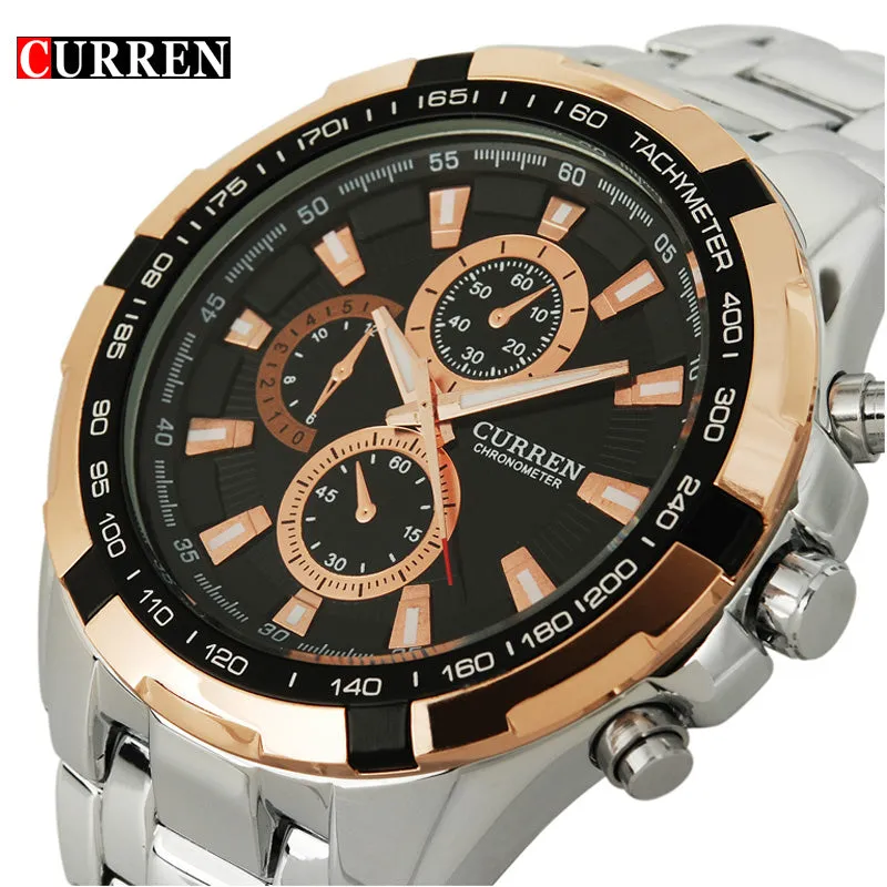 2017 Curren Brand fashion Quartz Watch men full steel Clock Male Wrist watch waterproof Relogio Masculino Casual wristwatch