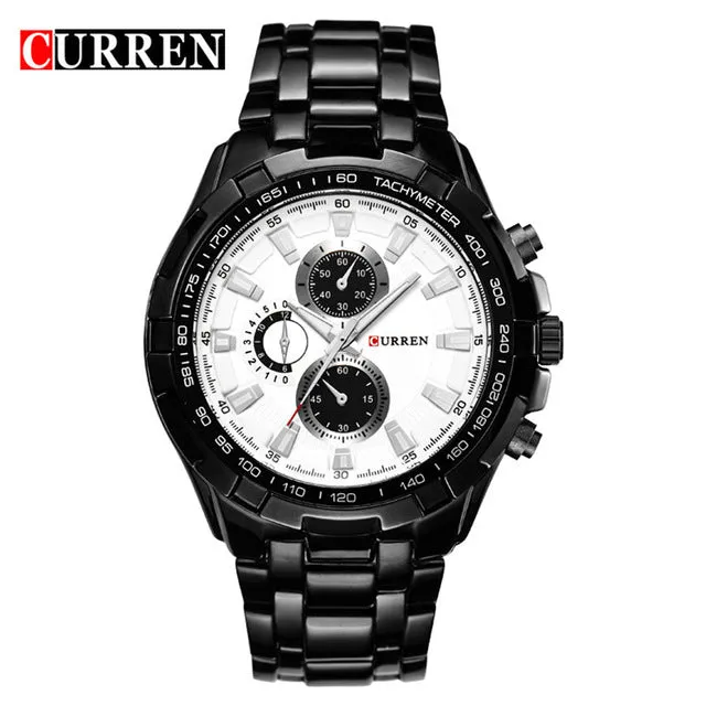 2017 Curren Brand fashion Quartz Watch men full steel Clock Male Wrist watch waterproof Relogio Masculino Casual wristwatch