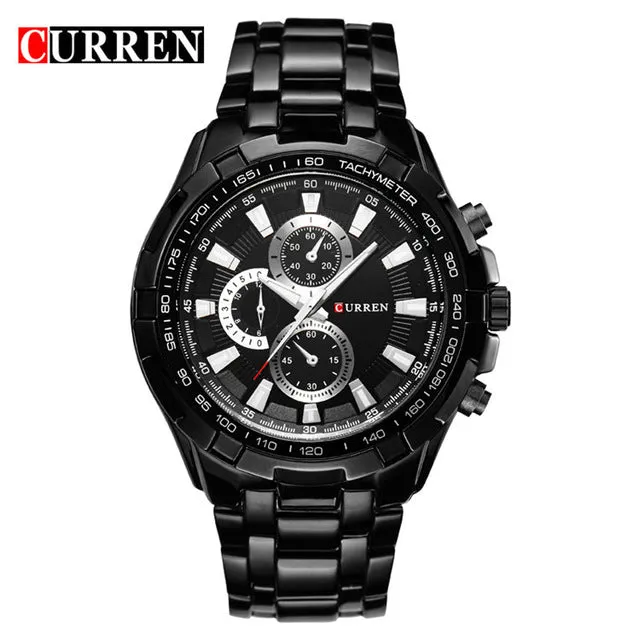 2017 Curren Brand fashion Quartz Watch men full steel Clock Male Wrist watch waterproof Relogio Masculino Casual wristwatch