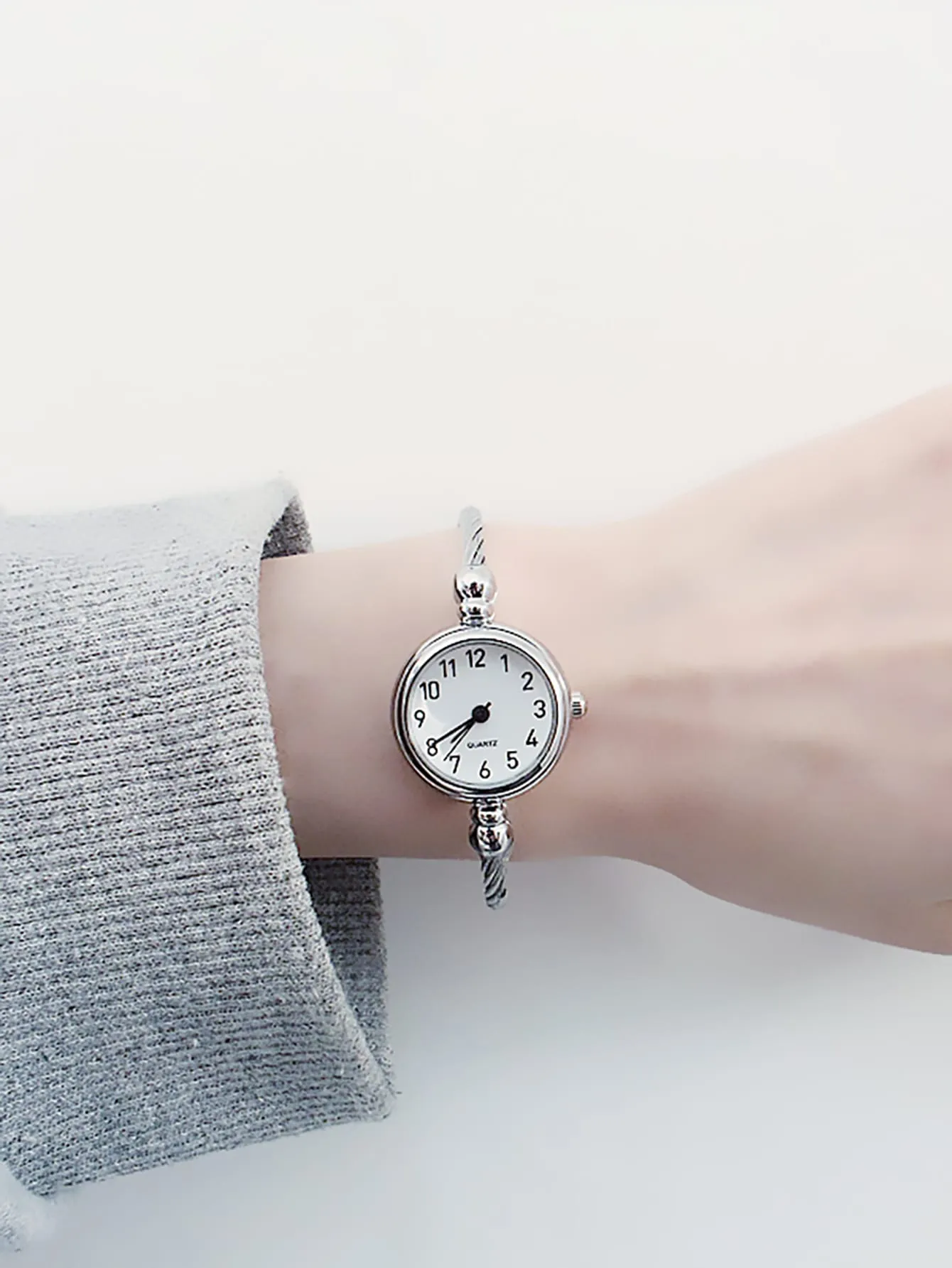 2pcs/set Round Pointer Quartz Watch