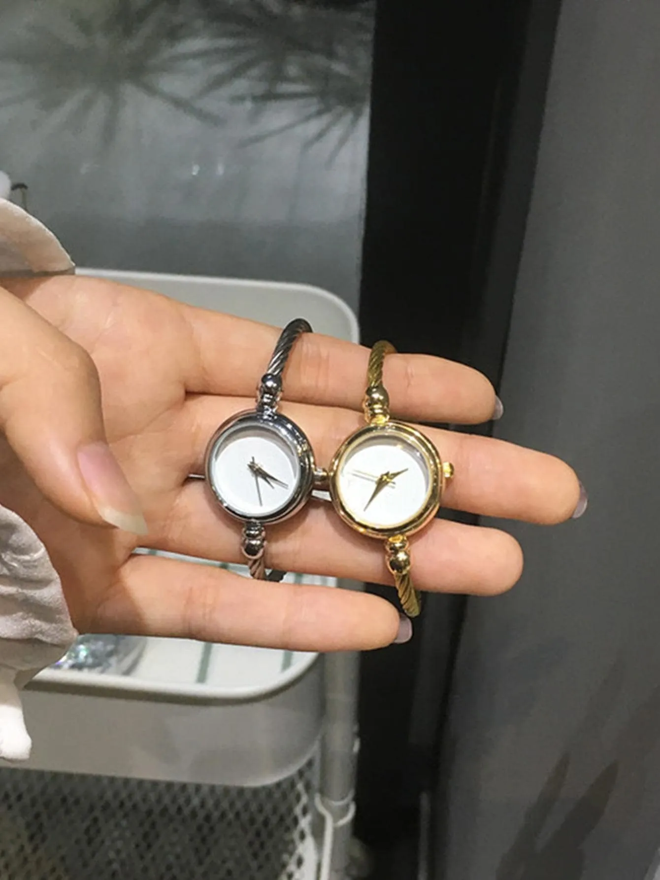 2pcs/set Round Pointer Quartz Watch