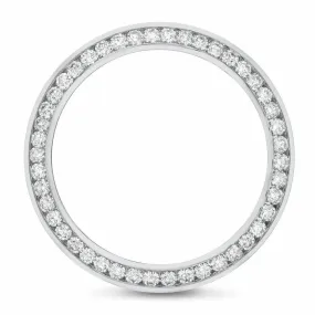 3.15CT CHANNEL DIAMOND BEZEL FOR ROLEX DATEJUST 41MM 126300, 126334 STAINLESS ST