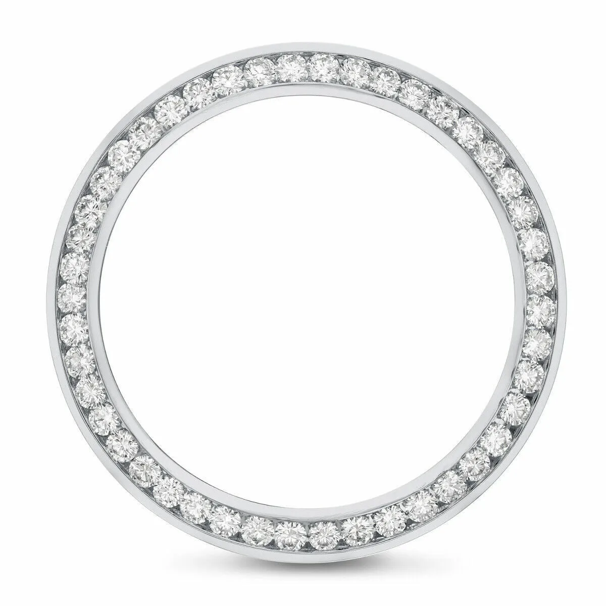 3.15CT CHANNEL DIAMOND BEZEL FOR ROLEX DATEJUST 41MM 126300, 126334 STAINLESS ST