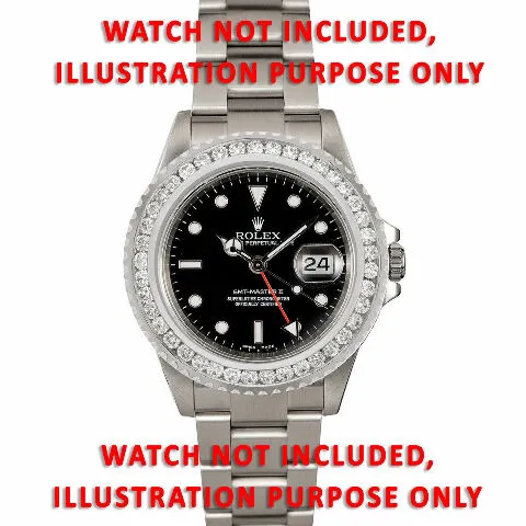 3CT DIAMOND BEZEL STAINLESS STEEL FOR ROLEX 16610, 16800, 16700, 16710, 16760 CS