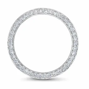 3CT PAVE BEAD SET DIAMOND BEZEL 18KW FOR ROLEX DATEJUST 2 41MM 116300, 116334