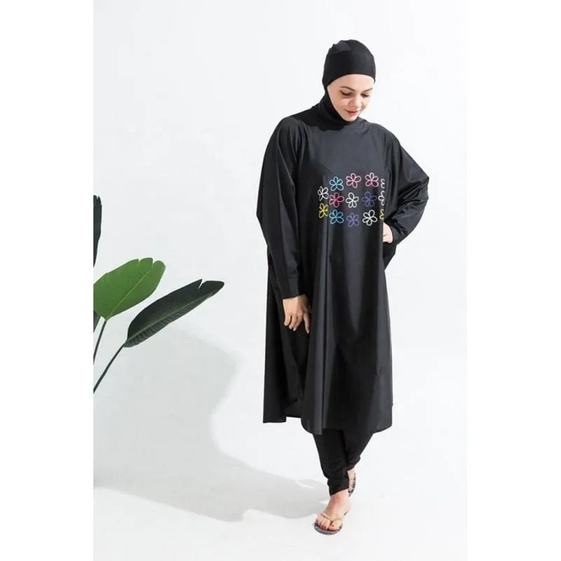 3pcs Muslim Swimwear Hijab Long Sleeves Burkinis