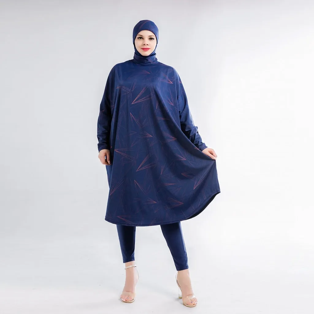 3pcs Muslim Swimwear Hijab Long Sleeves Burkinis