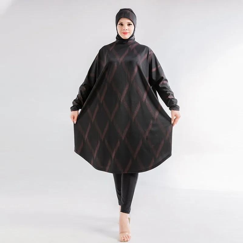 3pcs Muslim Swimwear Hijab Long Sleeves Burkinis