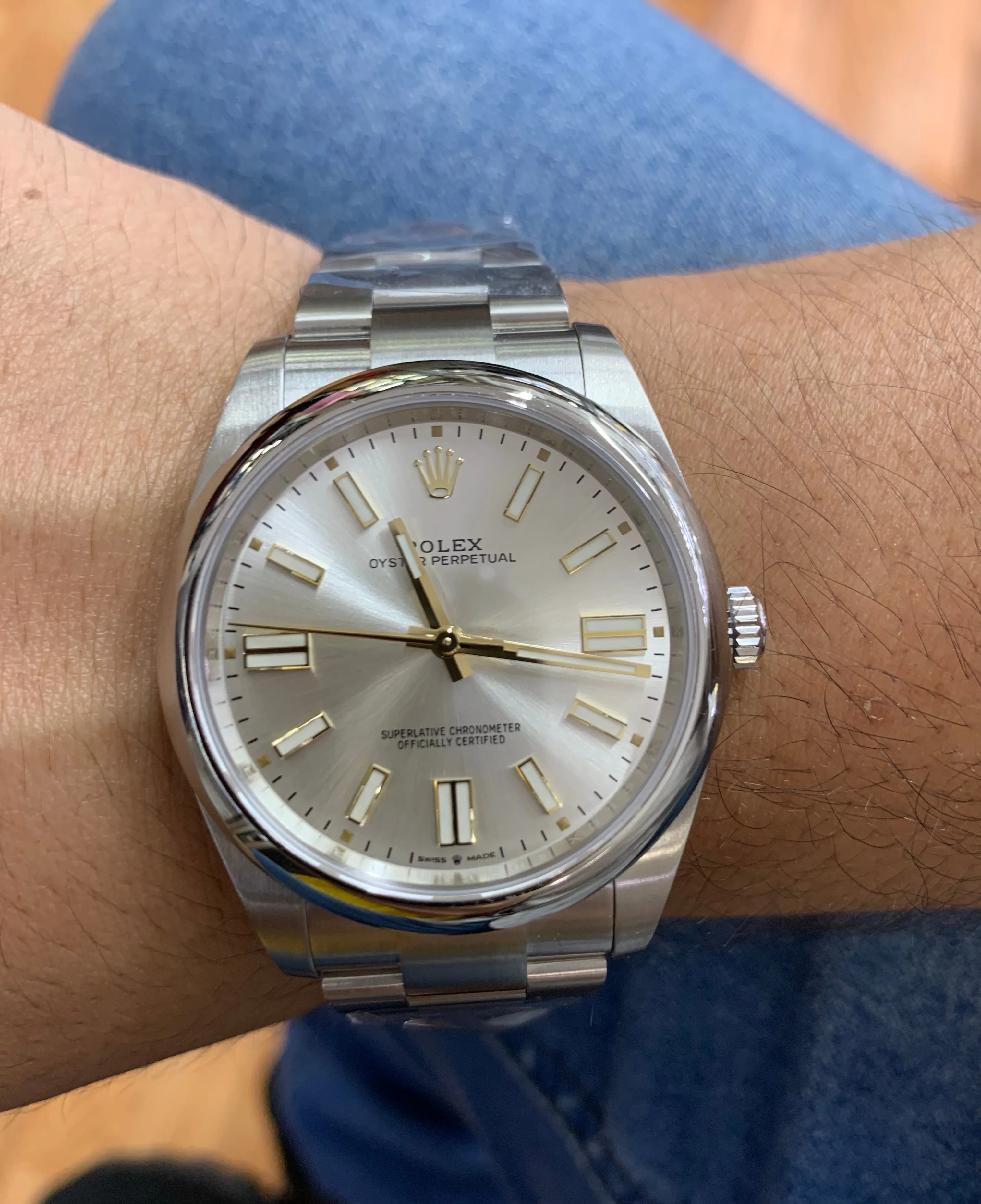 41mm Rolex Watch with Stainless Steel Oyster Barcelet (Rolex papers)