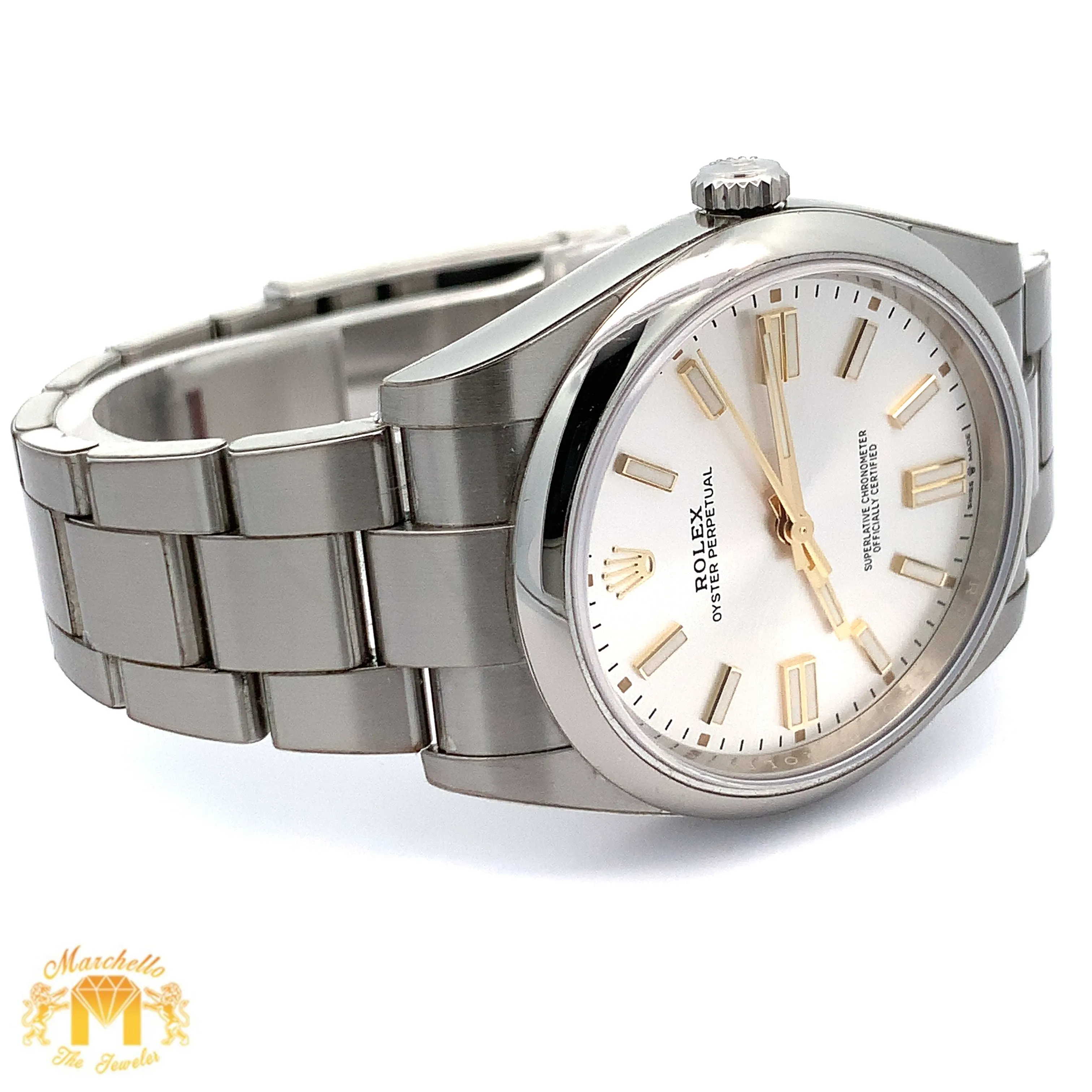 41mm Rolex Watch with Stainless Steel Oyster Barcelet (Rolex papers)