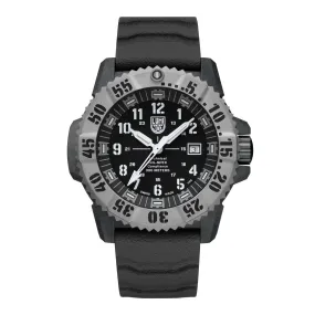 46MM LUMINOX MIL-SPEC QUARTZ BLACK CARBONOX WATCH WITH BLACK DIAL AND TITANIUM BEZEL