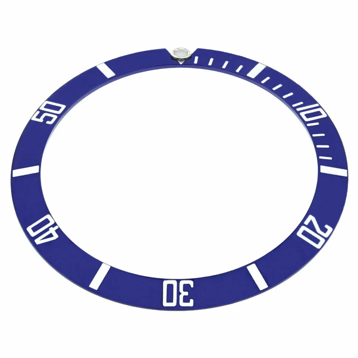 ALUMINUM BEZEL INSERT FOR INVICTA IN29177 PRO DIVER WATCH 38 X 32 BLUE SILVER