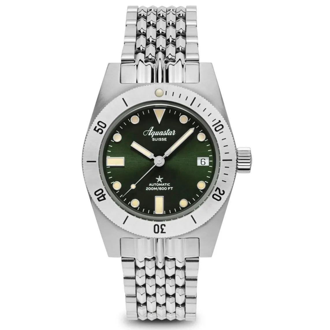 Aquastar Model 60 Green Dial BoR Bracelet