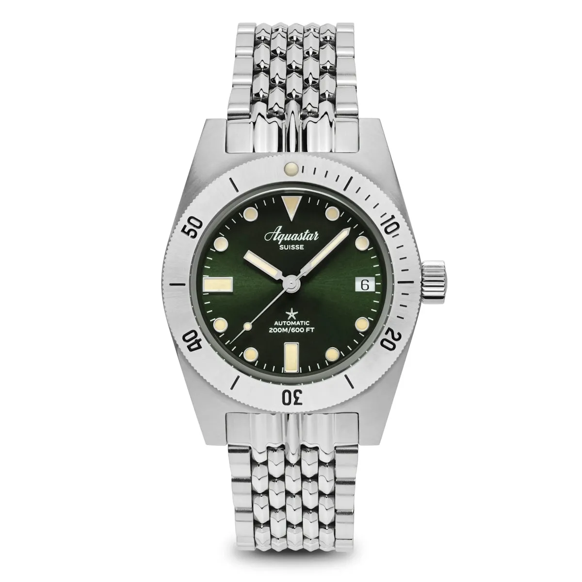 Aquastar Model 60 Green Dial BoR Bracelet