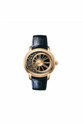 audemars piguet millenary morita 18k rose gold 45mm x 40mm black dial ladies watch