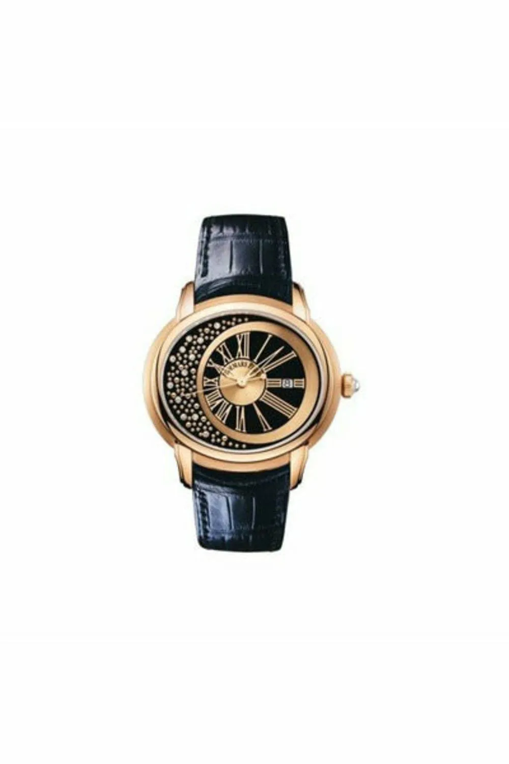 audemars piguet millenary morita 18k rose gold 45mm x 40mm black dial ladies watch
