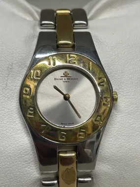 Baume & Mercier Ladies' Watch Gold Stainless Steel, Platinum Dial -$6K APRw/COA!