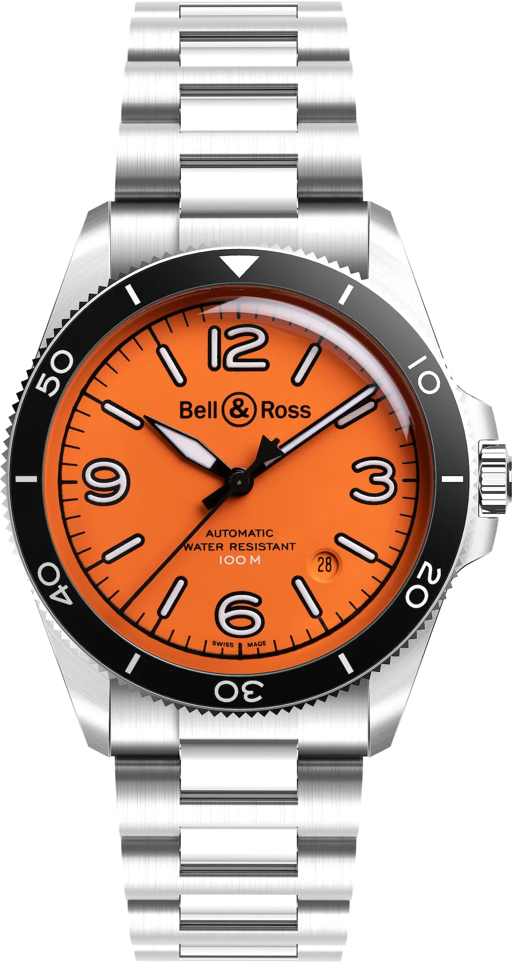 Bell & Ross Watch Vintage BR V2 Orange Bracelet Limited Edition