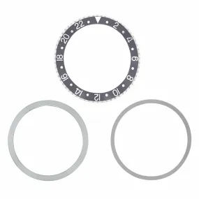 BEZEL & INSERT & RETAINING FOR VINTAGE ROLEX GMT I 1675,16750,16753,16758 GREY