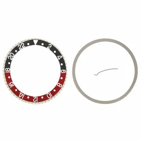 BEZEL & INSERT FOR ROLEX GMT I II 16700 16710 16718 16760 COKE BLACK/RED INSTAL