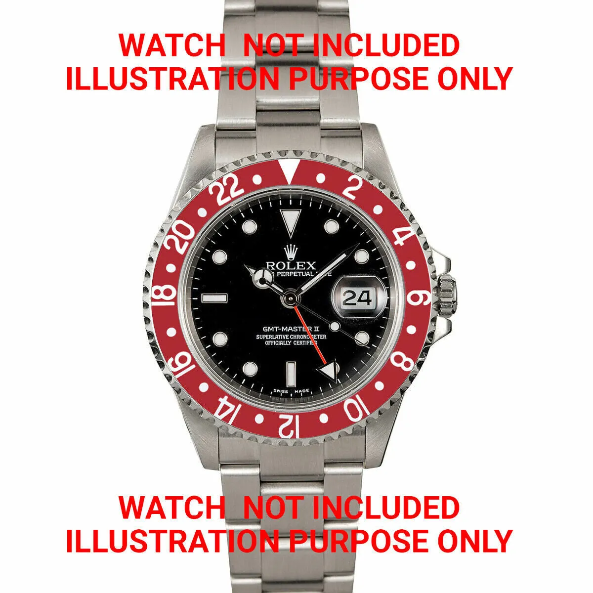 BEZEL & INSERT FOR VINTAGE ROLEX GMT MASTER II 1670 1675 16750 16753 16758 RED