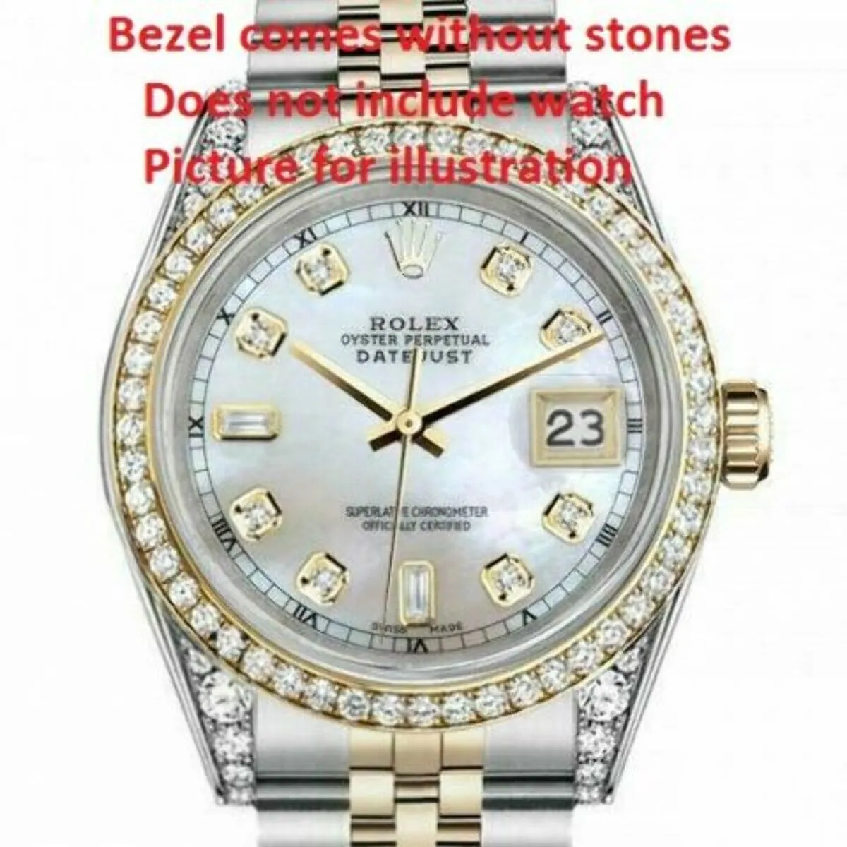 BEZEL FOR DIAMOND 36MM ROLEX .07 CT MENS 3CT 1601,1602,1603,16030 16200 1801 GOLD