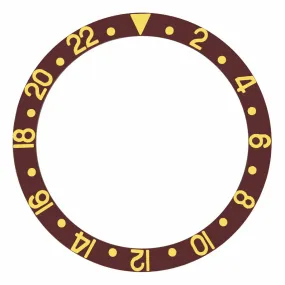 BEZEL INSERT ALUMINUM FOR ROLEX GMT SAPAHIRE 16700 16710 16713 16718 16760 BROWN