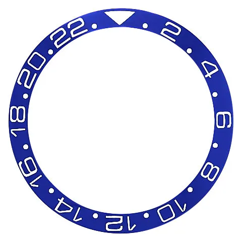 BEZEL INSERT CERAMIC FOR ROLEX GMT MASTER II 116710 116713 116710LN BLUE SILVER
