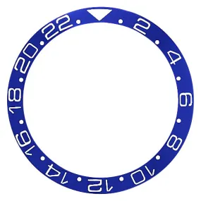 BEZEL INSERT CERAMIC FOR ROLEX GMT MASTER II 116710 116713 116710LN BLUE SILVER