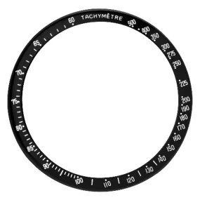 BEZEL INSERT FITS FOR 42MM OMEGA TACHYMETRE CHRONOGRAPH WATCH  #3570.50 BLACK