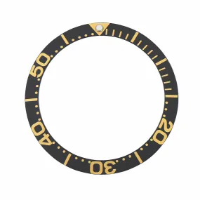 BEZEL INSERT FOR INVICTA 8926C 8928OB PRO DIVER BLACK LARGE NUMBER GOLD FONT