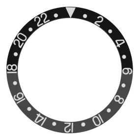 BEZEL INSERT FOR INVICTA WATCH 8926OB GMT PRO DIVER AUTOMATIC BLACK SILVER FONT