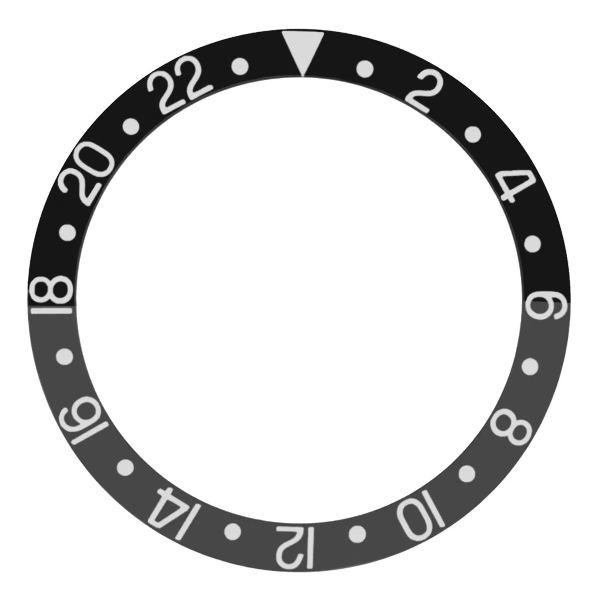 BEZEL INSERT FOR INVICTA WATCH 8926OB GMT PRO DIVER AUTOMATIC BLACK SILVER FONT