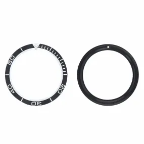 BEZEL INSERT FOR OMEGA SEAMASTER 600 PLANET OCEAN  2201.50 AUTOMATIC WATCH BLACK