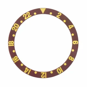 BEZEL INSERT FOR ROLEX GMT FAT FONT FOR 16700, 16713, 16760, 16718 GMT II BROWN
