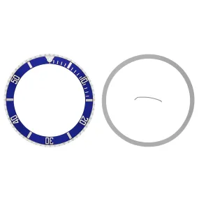 BEZEL   INSERT FOR ROLEX NO DATE SUBMARINER 14060 INSTALLED WATCH BLUE